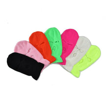 Load image into Gallery viewer, Full Face Cover Ski Mask Hat 3 Holes Balaclava Army Tactical CS Windproof Knit Beanies Bonnet Winter Warm Unisex Caps Neck Gaiter, Winter Balaclava Warm Knit Beanie for Outdoor Sports Outdoor Full Face Cover Thermal Ski Mask One Size