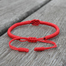 将图片加载到图库查看器,National Style Lucky Red String Bracelet Handmade Braided Knot Charm Bracelets For Women Men Red Bracelet Protection Red Cord Bracelet Adjustable Braided Knot Bracelet