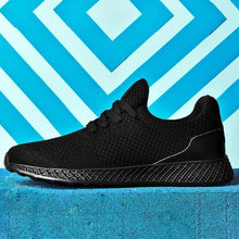 Load image into Gallery viewer, Men's Elegant Soft Sneakers Casual New Breathable Mesh Black Men Shoes Spring High Quality Tenis Shoes Lace Up Athletic Running Tennis Fashion Sneakers Comfortable Design