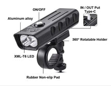 Load image into Gallery viewer, Bike Light USB Rechargeable 3000 Lumens Bike Headlight LED Super Bright Flashlight Front Lights And Back Rear Light Adjustable Lightness Waterproof And Large Capacity Battery 10000mAh
