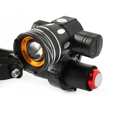 Load image into Gallery viewer, LED Headlight For Bike Electric Scooter USB Rechargeable LED Light Front Lamp High Lumens Brightness Bicycle Light Front With Strong Battery Portable Waterproof Flashlight For Night Cycling