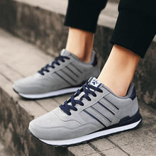 Load image into Gallery viewer, Blue Mens Casual Shoes Comfortable Sneakers Artificial Leather Male Spring Flats Trainers Outdoor Mens Casual Sports High Quality Sneaker Sport Walking Fashion Sneakers