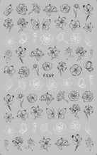 将图片加载到图库查看器,Black White 3D Nail Sticker Decals Cool English Letter Nail Art Decoration Manicure Design Christmas New Year Gift French Nail Art Stickers Decals 8Sheets Nail Art Supplies 3D Self-Adhesive Nail Art Decoration Pattern Nail Accessories Classic Simple