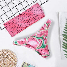 Load image into Gallery viewer, Solid Bikini Set Swimsuit Women Bikini Swimwear Female Halter Top Bathing Suit Swimming Wear Bikini High Cut Swimsuit High Waist Plus Size Summer Swimwear