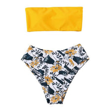 Load image into Gallery viewer, Solid Bikini Set Swimsuit Women Bikini Swimwear Female Halter Top Bathing Suit Swimming Wear Bikini High Cut Swimsuit High Waist Plus Size Summer Swimwear