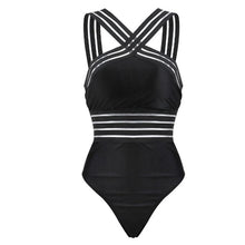 将图片加载到图库查看器,Luxury Women Black Swimsuits Women High Neck One Piece Swimsuits For Women Mesh Bathing Suits Open Back Swimwear One Piece Swimwear For Lady High Neck Bandage Cross Back Swimming Suit Female Holiday Beachwear