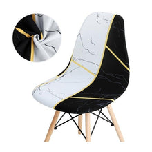 Load image into Gallery viewer, Avangarde Style Printed Seat Cover For Shell Chair Armless Shell Chair Cover Banquet Home Slipcover Elastic Removable Stretch High Back For Sofa Armchairs