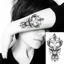Load image into Gallery viewer, Elegant Black Waterproof Temporary Tattoo Stickers Moon Hill Modern Body Art Stickers Hand Foot High Quality For Womens