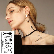 Load image into Gallery viewer, Elegant Black Waterproof Temporary Tattoo Stickers Moon Hill Modern Body Art Stickers Hand Foot High Quality For Womens
