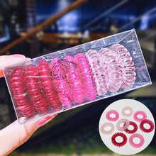Load image into Gallery viewer, 9pcs/set Telephone Colorful Hair Ties Woman Elastic Hairband Ponytail Holders Hair Ropes Wires Scrunchies Elastic Hair Bands Kid Ponytail Holder Tie Gum Hair Accessories