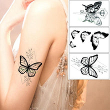 Load image into Gallery viewer, Elegant Waterproof Temporary Butterfly Sticker Tattoo Fake Halloween Party Tattoo For Woman Girls