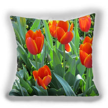 将图片加载到图库查看器,Bright Red Flower Cushion Cover Home Fashion Decoration Red Orange Pink Poppy Flowers Decorative Throw Pillow Cover Case Cushion Home Living Room Pillow Case Super Soft Short Plush Cushion Cover 45x45CM