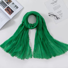 Load image into Gallery viewer, Soft Muslim Crinkle Hijab Scarf Soft Cotton Headscarf Ultra Soft Breathable Head Scarf Islamic Head Wraps Hijab For Women 70*175cm