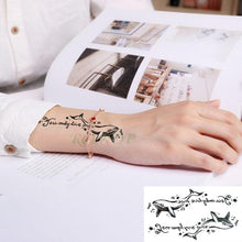 将图片加载到图库查看器,Elegant Waterproof Tattoo Sticker Sun Moon Fake Tatto Fashion Moon Temporary Fun Sun Wave Magic Tatoos For Womens Mens