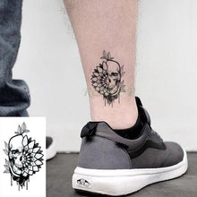 将图片加载到图库查看器,Elegant Waterproof Tattoo Sticker Sun Moon Fake Tatto Fashion Moon Temporary Fun Sun Wave Magic Tatoos For Womens Mens