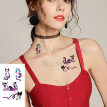 将图片加载到图库查看器,Elegant Waterproof Tattoo Sticker Sun Moon Fake Tatto Fashion Moon Temporary Fun Sun Wave Magic Tatoos For Womens Mens
