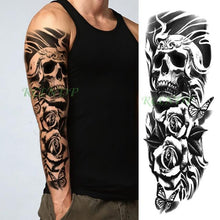 Load image into Gallery viewer, Extra Large Full Arm Leg Body Hand Waterproof Fake Tattoo Stickers Temporary Realistic Black Modern Mens Tattoo