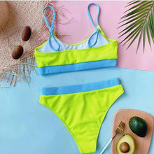 Load image into Gallery viewer, Swimwear Women Swimsuit Push Up Bikinis Fashion Women's Solid Color Bikini Pad Swimwear Swimsuit Beachwear Set Triangle Bikini Bathing Suits
