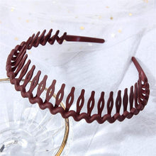 Load image into Gallery viewer, Fashion Simple Headdress Solid Color Resin Hair Comb Hairbands Headband Hair Hoop Bezel With Teeth Gorgeous Hair Accessories For Women
