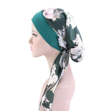 Load image into Gallery viewer, Fashion Printed Flowers Soft Beanie Turban Hat Inner Hijabs Cap Muslim Head Scarf Turban Bonnet Ladies Wrap Under Hijab Caps For Women