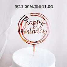 Load image into Gallery viewer, Acrylic One Cake Topper Top Cake One Cake Topper Birthday Cake Topper Double Sided For Anniversaries And Parties Birthday Party Cupcake Toppers Flags Wedding Baby Shower Supplies Lovely Baking Dessert Decorations