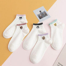 Load image into Gallery viewer, New 5pairs/lot Mixed Colors Ankle Socks Summer Sport Fashion Funny Underwear Women Breathable Soft Combed Out Of Pure Cotton Breathable Socks For Men And Women