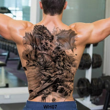 Load image into Gallery viewer, Extra Large Back Temporary Lion Tatoo Sticker Waterproof Black Luxury Big Modern Design For Mens
