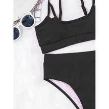 将图片加载到图库查看器,Female Push Up Swimsuit Modern Swimwear For Women Bikinis High Waist Bikini Set Solid Bikini 2 Piece Swimsuit Bathing Suits Women Bathing Suit High Waist Bikini Set Sport Wear Swimming Suit Bikini