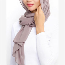Load image into Gallery viewer, Long Lightweight Soft Solid Color Chiffon Scarfs Muslim Headscarf Hijab Scarf Shawls Wraps Hijab For Women 70*180cm
