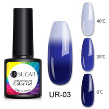 Load image into Gallery viewer, Luxury Modern Elegant Colorful Diamond Gel Nail Polish UV Temperature Color Changing Elegant Fashion Rainbow Colors For Womens