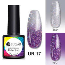 Load image into Gallery viewer, Luxury Modern Elegant Colorful Diamond Gel Nail Polish UV Temperature Color Changing Elegant Fashion Rainbow Colors For Womens
