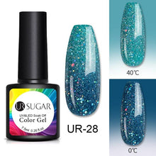 Load image into Gallery viewer, Luxury Modern Elegant Colorful Diamond Gel Nail Polish UV Temperature Color Changing Elegant Fashion Rainbow Colors For Womens