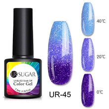 Load image into Gallery viewer, Luxury Modern Elegant Colorful Diamond Gel Nail Polish UV Temperature Color Changing Elegant Fashion Rainbow Colors For Womens