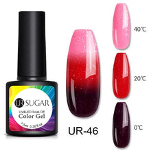 Load image into Gallery viewer, Luxury Modern Elegant Colorful Diamond Gel Nail Polish UV Temperature Color Changing Elegant Fashion Rainbow Colors For Womens