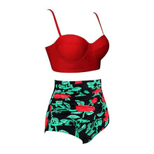 Load image into Gallery viewer, Women Swimsuits Vintage Push Up Polka Dot Plus Size Bathing Suits High Waist Bikini Underwire High Waist Swimsuit Bathing Suits Bikini Women Swimsuits Vintage Push Up Bathing Suits