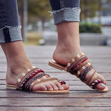 将图片加载到图库查看器,Women Sandals Flip-Flops Handmade Style Flip Flop Sandals Streetwear Fashion Shoes Women Flat Clip Toe Casual Floral Beach Flip Flop Comfy Shoes Summer Elegant Toe Ring Sandals