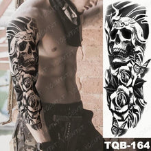 Load image into Gallery viewer, Full Arm Temporary Tattoos 8 Sheets and Half Arm Shoulder Waterproof Tattoos Elegant Large Lion Sleeve Sticker Tattoo Waterproof Temporary Big Wolf Tatoos For Men and Women