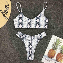 Load image into Gallery viewer, Leopard Bikini Women Swimwear Female Swimsuit Women Two Pieces Scalloped Bikini Set Swimsuits Bathing Suit Two-pieces Bikini Set Bather Bathing Suit