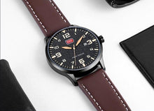Load image into Gallery viewer, Black Classic Simple Men's Fashion Quartz Watches Modern Round Design Waterproof Wrist Watch For Men