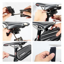 将图片加载到图库查看器,Bicycle Bag Rainproof Road Bike Bag 1.2L Large Capactity Cycling Seat Post Rear Bag For Bicycle Accessories Bike Bag Bicycle Under Seat Pouch Cycling Wedge Pack For Mountain Road Cycling Accessories Storage