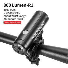 Load image into Gallery viewer, Bike Light Rainproof USB Rechargeable LED 2000mAh MTB Front Lamp Headlight Aluminum Ultralight Flashlight Super Bright Bicycle Front Headlight 5 Light Modes And Large Capacity Battery