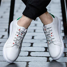 将图片加载到图库查看器,School Casual Leather Mens Sneakers Fashion Flat Outdoor Sneakers Classic Sports Flat Low Top Sneaker Lace-up Fashion Walking Jogging Non Slip Athletic Comfortable Mens Sneakers