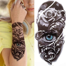Load image into Gallery viewer, Realistic Full Arm Temporary Tattoos Sleeve Fake Tatoos Warrior Lion Tiger Flower Waterproof Tattoo Stickers For Womens Mens