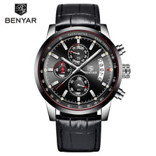 Load image into Gallery viewer, Stylish Wrist Watch For Men Genuine Leather Strap Watch Perfect Quartz Movement And Scratch Resistant Analog Chronograph Business Watches