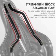将图片加载到图库查看器,Bike Saddle Mountain Road Bike Seat PU Leather Gel Filled Cycling Cushion Comfortable Shockproof Bicycle Saddle Seat Cushion For Men Comfort Bike Saddle Anti-Slip Bicycle Saddle Waterproof Bicycle Seat For Mountain Bike Seat