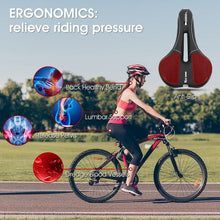 将图片加载到图库查看器,Bike Saddle Mountain Road Bike Seat PU Leather Gel Filled Cycling Cushion Comfortable Shockproof Bicycle Saddle Seat Cushion For Men Comfort Bike Saddle Anti-Slip Bicycle Saddle Waterproof Bicycle Seat For Mountain Bike Seat