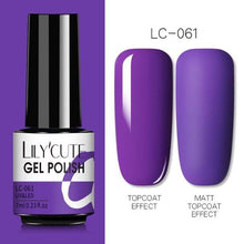 Load image into Gallery viewer, 2022 New Fashion Purple Womens Nail Gel 7ml Permanent UV LED Base Matte Glossy Luxury Colorful Effect Nail Gel for Women and Girls