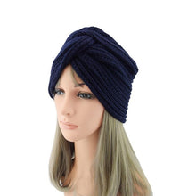 Load image into Gallery viewer, Luxury Fashion Ready To Wear Soft Cashmere Muslim Inner Hijab Caps Turban Cashmere Cross Elegant Wrap Head Hat Wool Lightweight Knitting Hijab Bonnet Cap For Women
