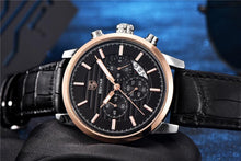 Load image into Gallery viewer, Luxury Men's Business Watches Fashion Watch Waterproof For Men's Casual Sport Leather Strap