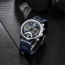 Load image into Gallery viewer, New Men Watch Top Sport Design Waterproof Men Quartz Military Wristwatch Leather Strap Analog Men Watch